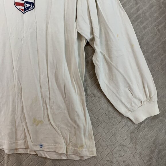 Phat Farm Mens XL T-Shirt White Long Sleeve Vintage Y2K Logo Graphic Street Wear - Picture 4 of 15